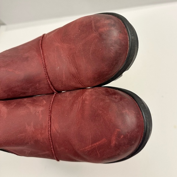 Sorel Joan of Arctic Wedge II Leather Wine Boots Size 8.5 - Picture 6 of 15